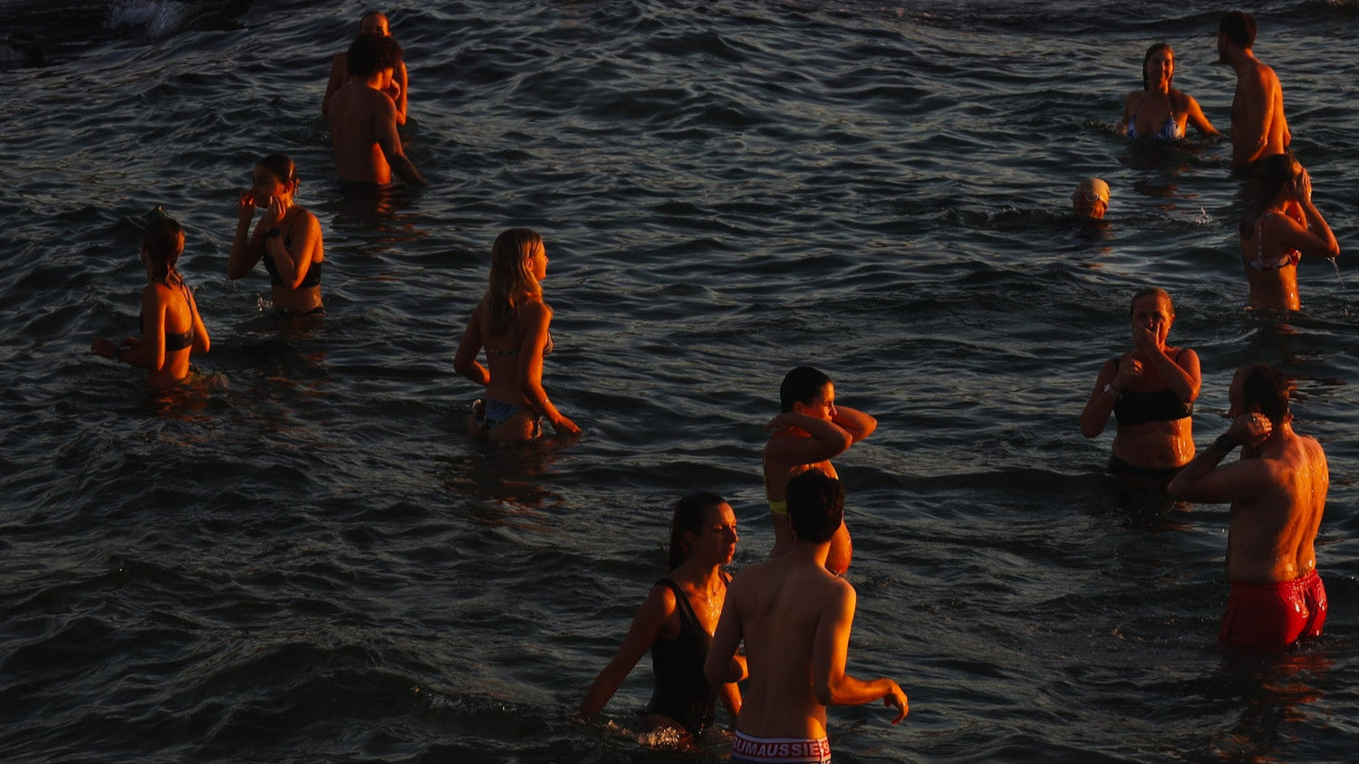 Swimmers in Bronte, Sydney, Australia
